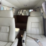 Cessna 414 aft cabin seating with privacy curtains