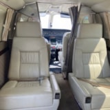 Cessna 414 Cabin Interior with Forward Seating and Cockpit Access