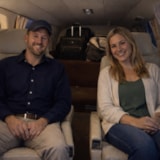 Cessna 414 Cabin Interior with Passenger Seating and Luggage Storage