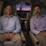 Cessna 414 Passenger Cabin with Forward Cockpit View