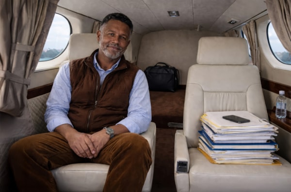 Cessna 414 Executive Cabin Interior with Comfortable Passenger Seating