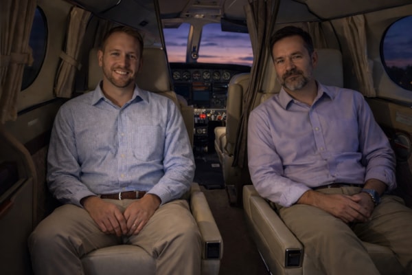 Cessna 414 Passenger Cabin with Forward Cockpit View